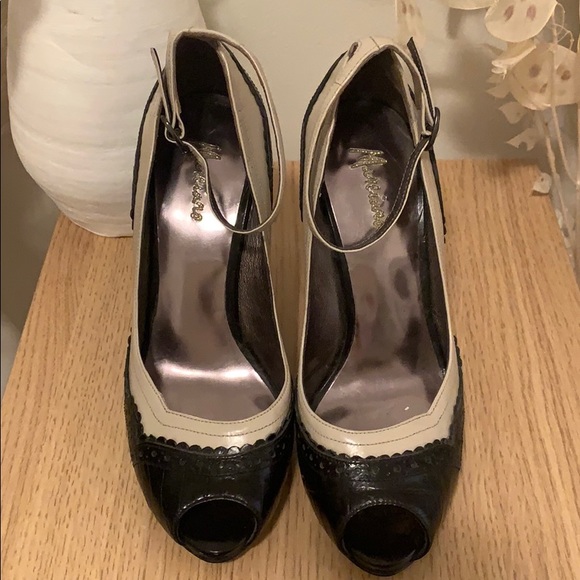 Vintage Peep Toe Ankle Strap Stiletto - Picture 6 of 7